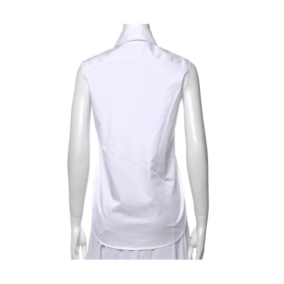 Retail $980 The Row classy sleeveless white shirt - Picture 4 of 8